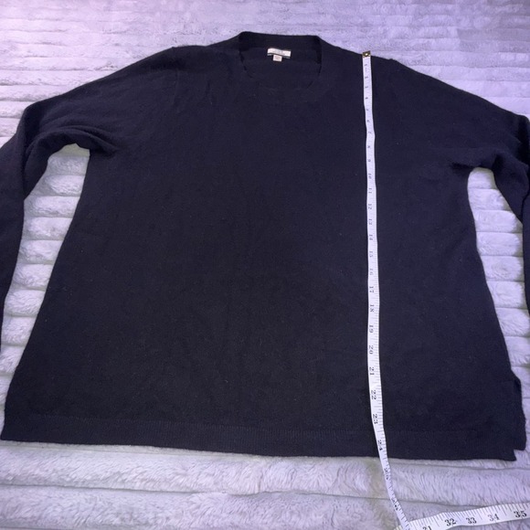 J.Crew Sweater Men 2XL Pullover Black Cashmere Knit Crew Neck Outdoor XXL Luxury - Picture 7 of 8